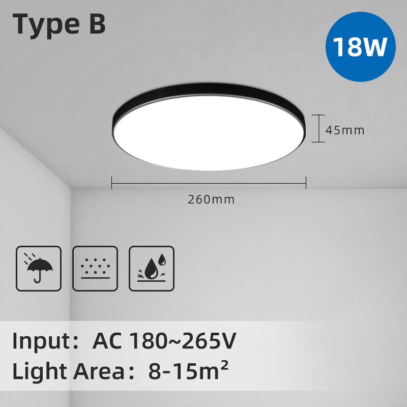 Led-kattovalaisin 220v modernia kattovalaisinta 15/20/30/50w led-paneelikattovalaisinta makuuhuoneen keittiön sisustusvalaistukseen: Punainen / 4w