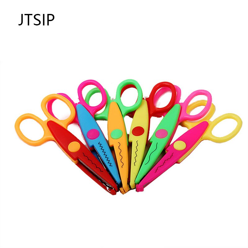 JTSIP enfants papier ciseaux maternelle à la main bricolage carte dentelle ciseaux enfants outils manuels dessin animé sécurité artisanat ciseaux 1 pièces