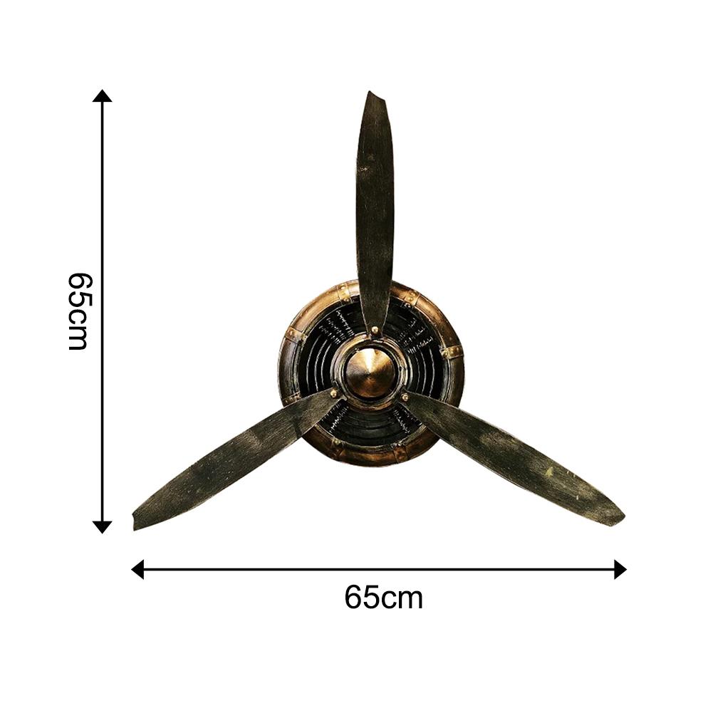 fer forgé avion hélice métal horloge murale mur rétro pendentif pour Bar Restaurant décoration murale