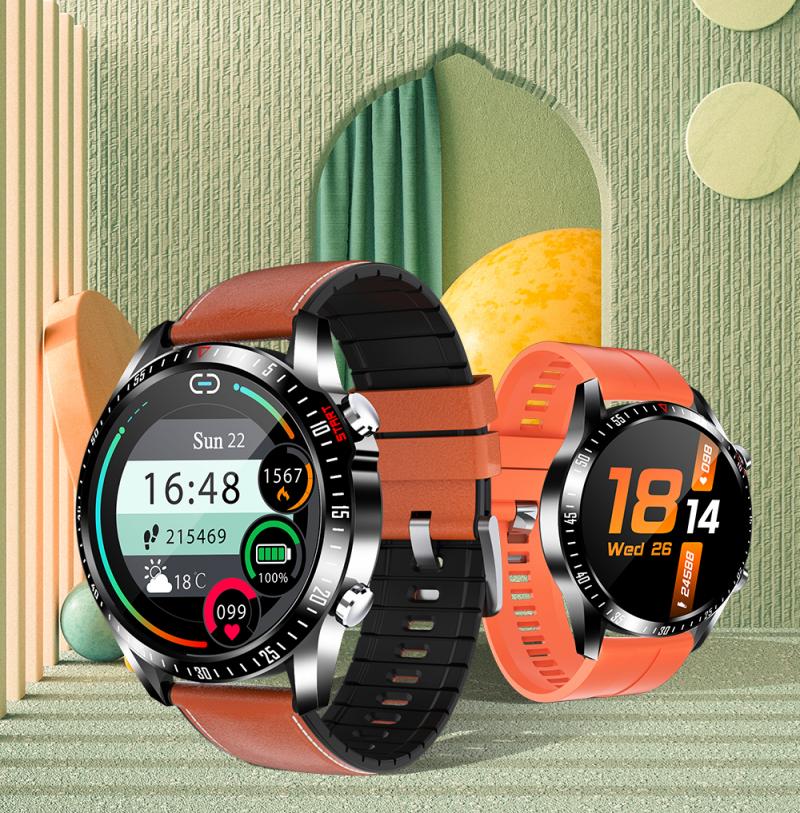 Smartwatch - Bluetooth Call - Heart Rate, Blood Pressure, Blood Oxygen Monitor - 1.3" Round Screen