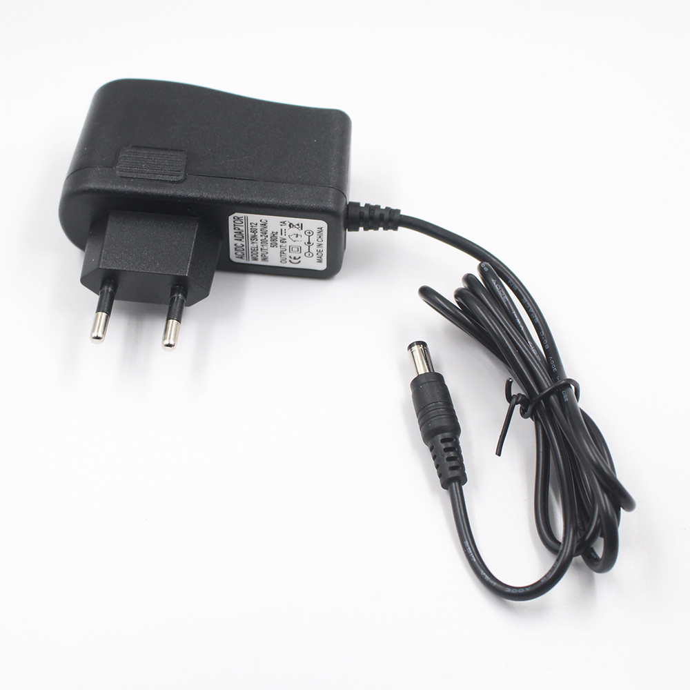 6V1A Power Charger AC 100V-240V Converter Adapter DC 6V 1A 1000mA Power Supply EU Plug DC 5.5mm x 2.1mm 1PCS