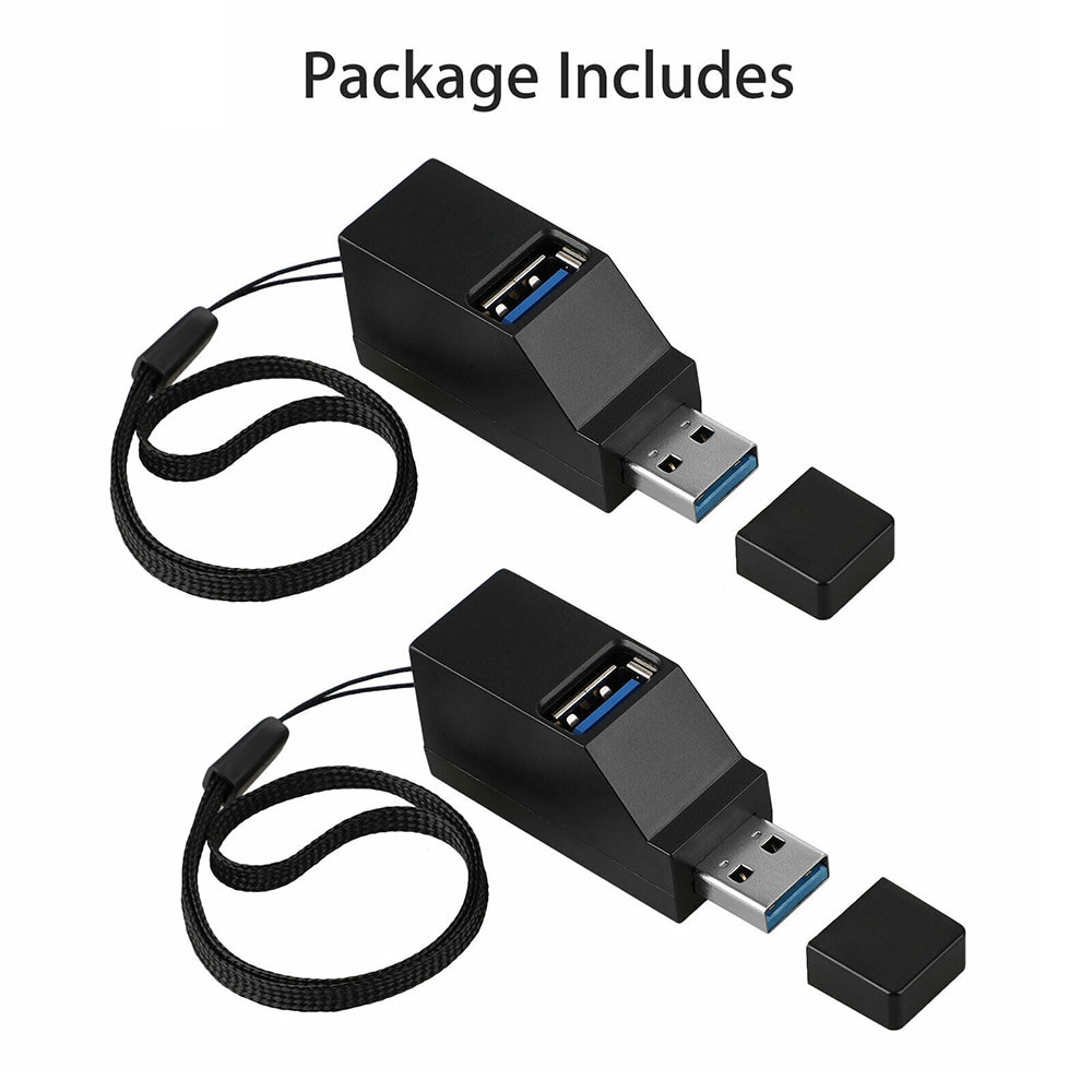 Usb 3.0 Hi-Speed 4 Port Hub Splitter Adapter Voor Pc Computer Usb Hub 2.0 4 Poorten voor Pc Notebook Laptop Zwart