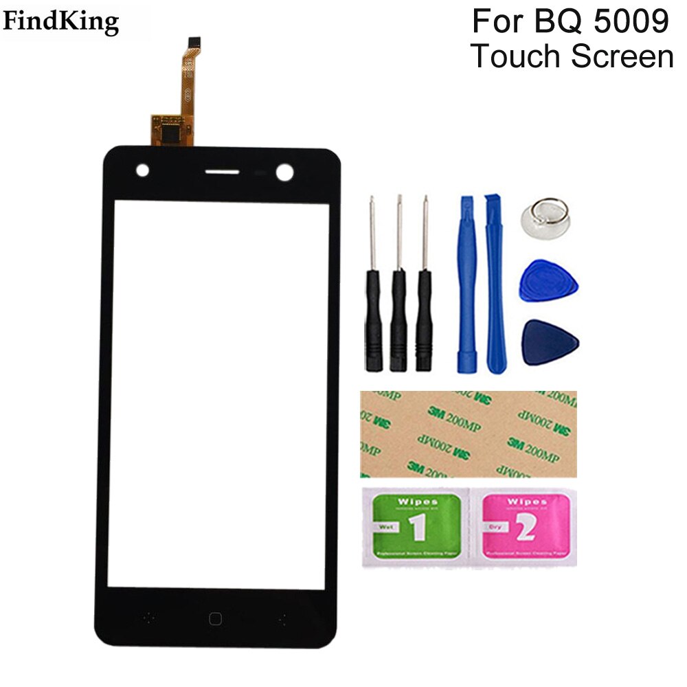Touch Screen Glass For BQ Trend BQ-5009L BQ5009L BQ 5009L Touch Screen Sensor Glass Digitizer Black Color