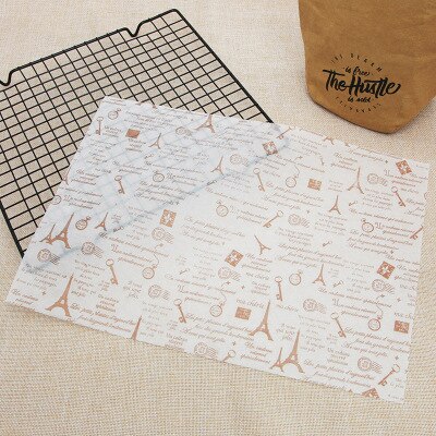 Papier d&#39;emballage en papier huilé pour pain, Sandwich, hamburgers, frites/cire de alimentaire, outils de cuisson, Gadgets de cuisine, 3 tailles, 25 pièces/lot: I-25x35cm