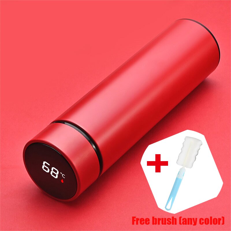 Temperature Intelligent Measurement Thermos 500ml Cup Bottle Touch Control LED Digital Display Coffee Cup Bottle Christmas: D