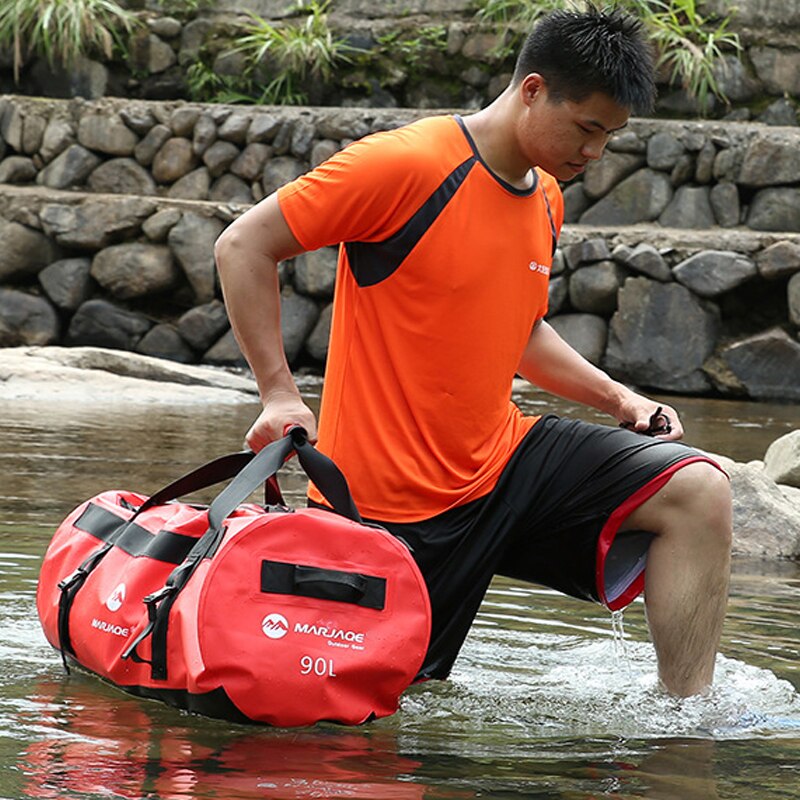 30/60/90L Outdoor PVC Waterproof Bag Dry Sack Storage Bag for Rafting Canoe Boating Kayaking River Trekking Swimming Travel Bag