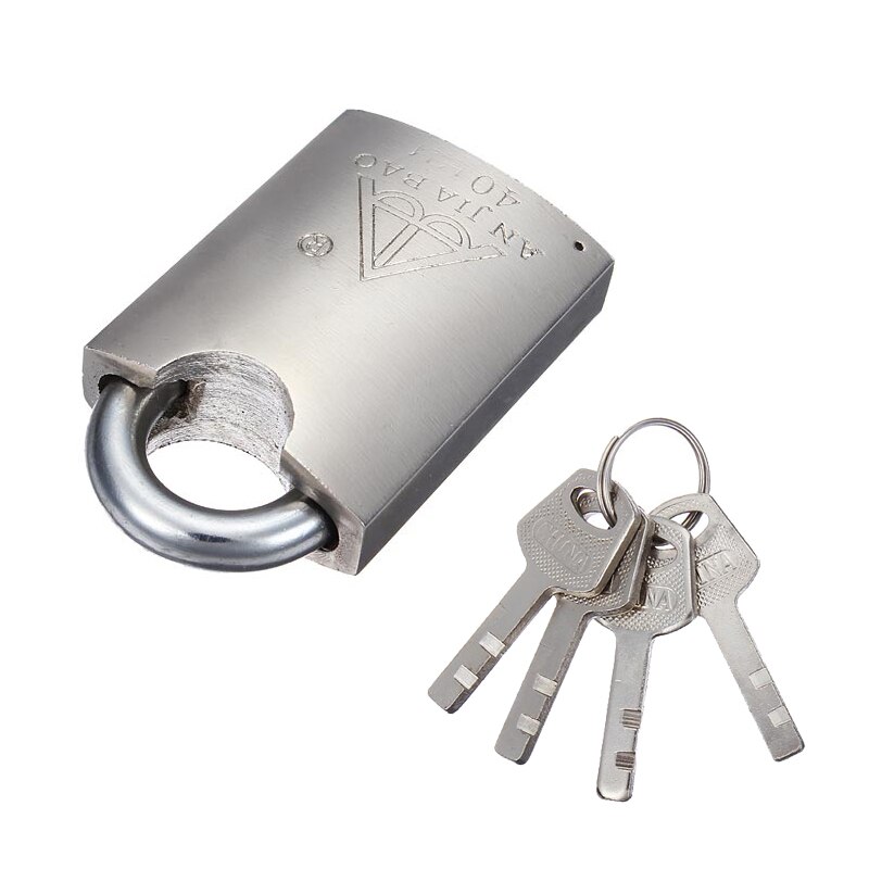 40mm 4 Keys Heavy Duty High Security Solid Lock Door Gate Box Safety Stainless Steel Padlock Gold Tone