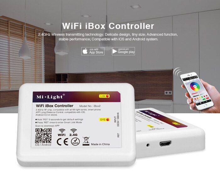 Mi. licht 2.4G Draadloze LED WiFi Controller iBox2 Afstandsbediening Compatibel met Milight Led Lampen Ondersteuning IOS en Android APP Controle