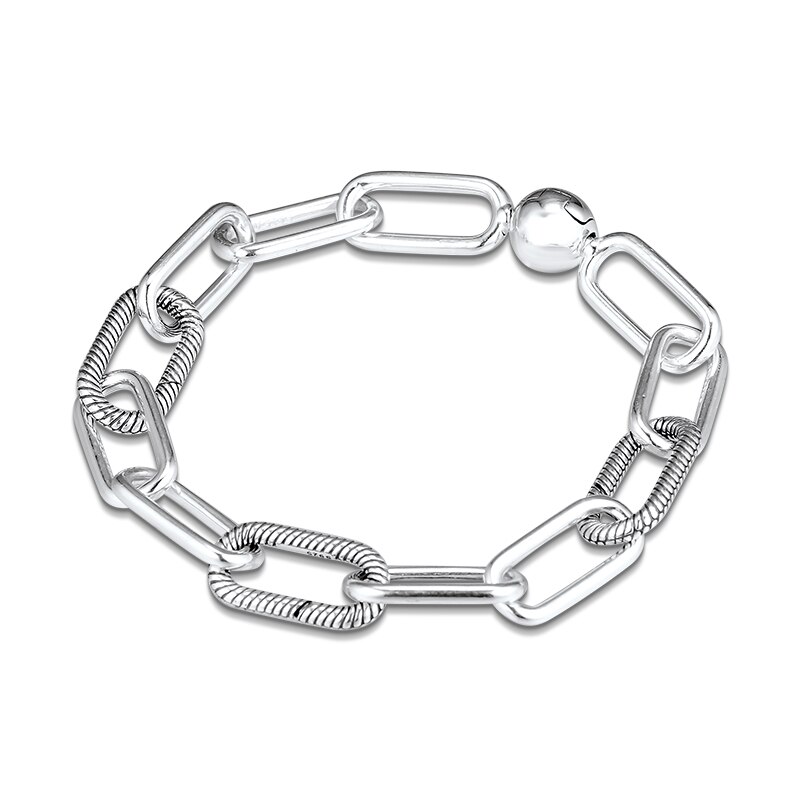 CKK Braccialetto di Collegamento ME Braccialetti Per Le Donne Degli Uomini Pulseira Feminina Masculina Pulseras Mujer Argento 925 Dei Monili Bransoletki damskie