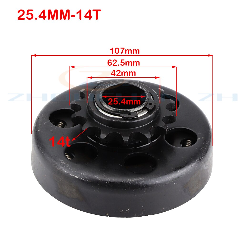 19mm 20mm Kreisel Automatische Kupplung 3/4 &quot;10&quot; 11 &quot;12&quot; 13 &quot;14&quot; 18Zahn 420\35\428 kette für gehen Kart Spaß Kart Minibike Motor-: 25.4MMx14t