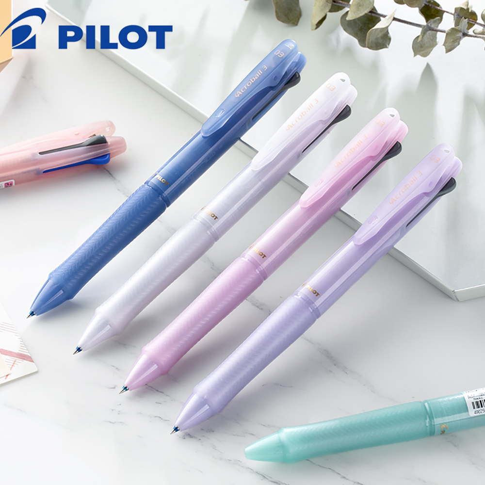 Limited Edition Japanese PILOT Ballpoint PenBKAB-40MF Multi-functional Dazzling Oil Pen Student Writing 0.3mm Three-color Pen