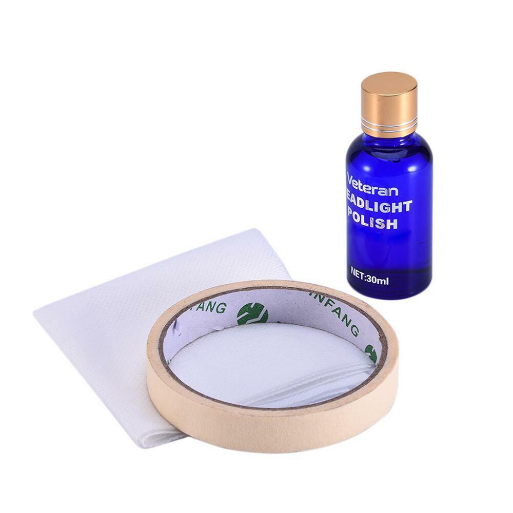 30 ml bil frontlykt lampe linse polsk renere flytende restaurering kit auto lys polering reparasjon belegg agent sett