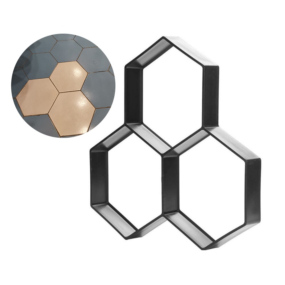 Geometrische DIY Bestrating Cement Baksteen Beton Mallen Plastic Path Maker Mold Tuin Stepping Oprit Mold Tuin Steen Road Patio