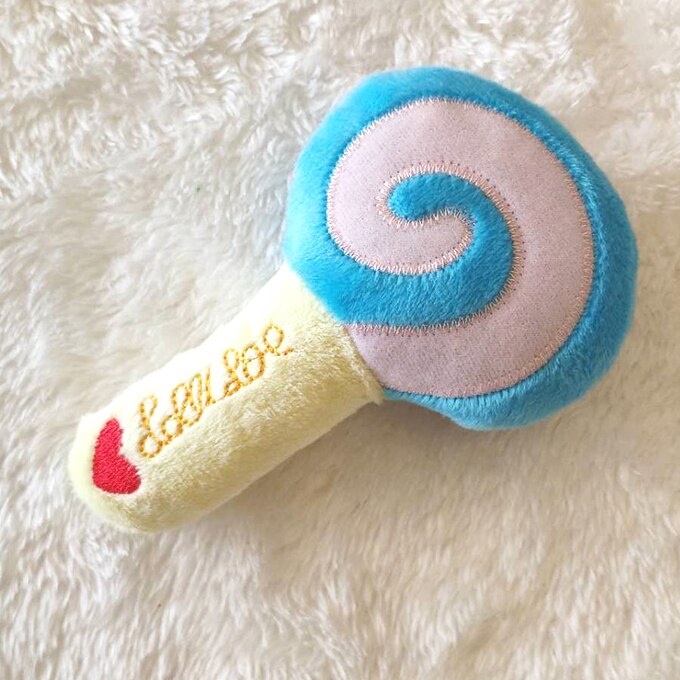 PT007 Chew Play Toys Cute Pet Squeaky Puppy Chew Squeaker Quack Sound Doll Toy Simulation Donut Pet Supplies Dog Toys: PT002-blue