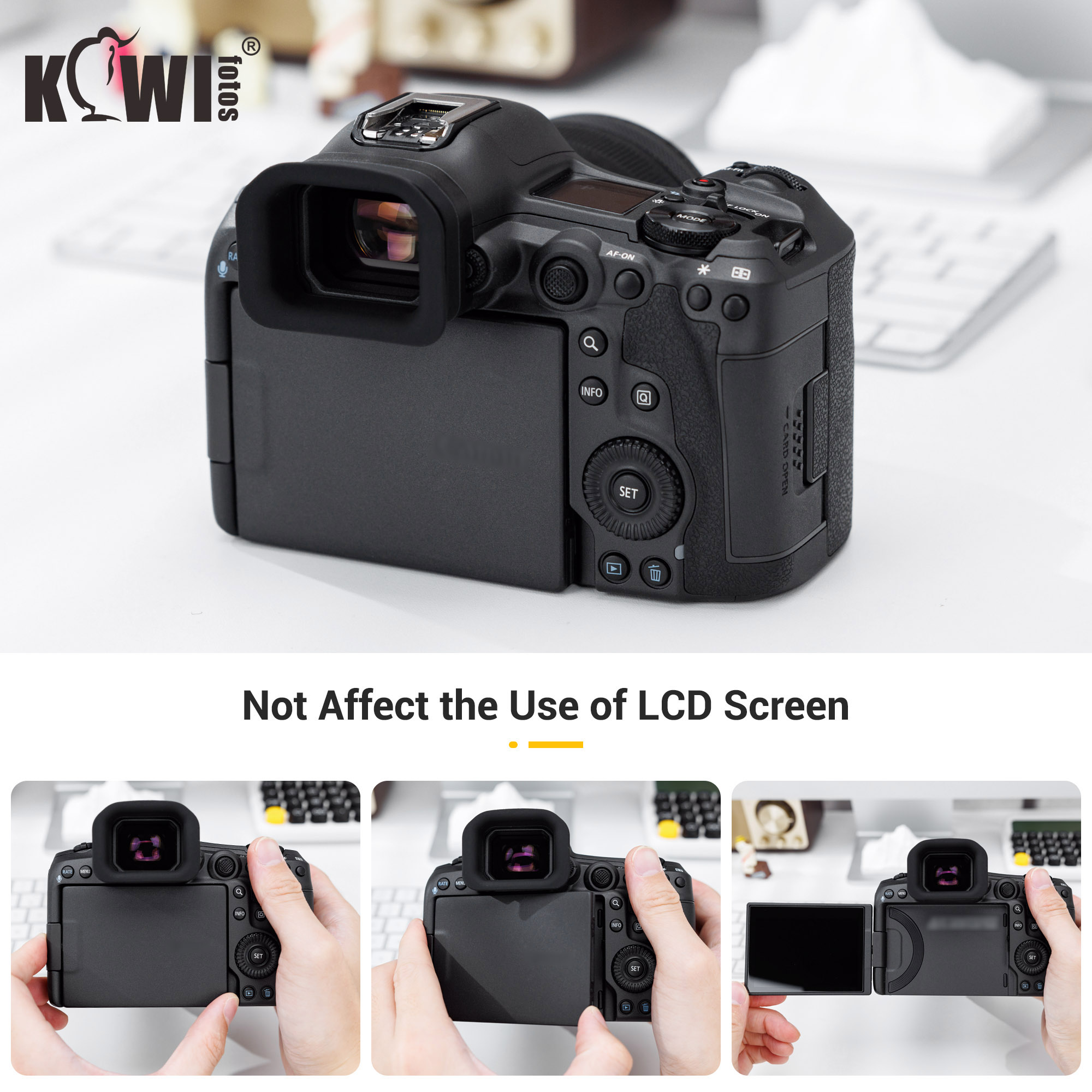 EOS R5 Mark II Oogschelp Oculair Zacht Silicium Uitgebreide Camera Oogschelp Voor Canon EOS R5 Mark II Mirrorless Camera's