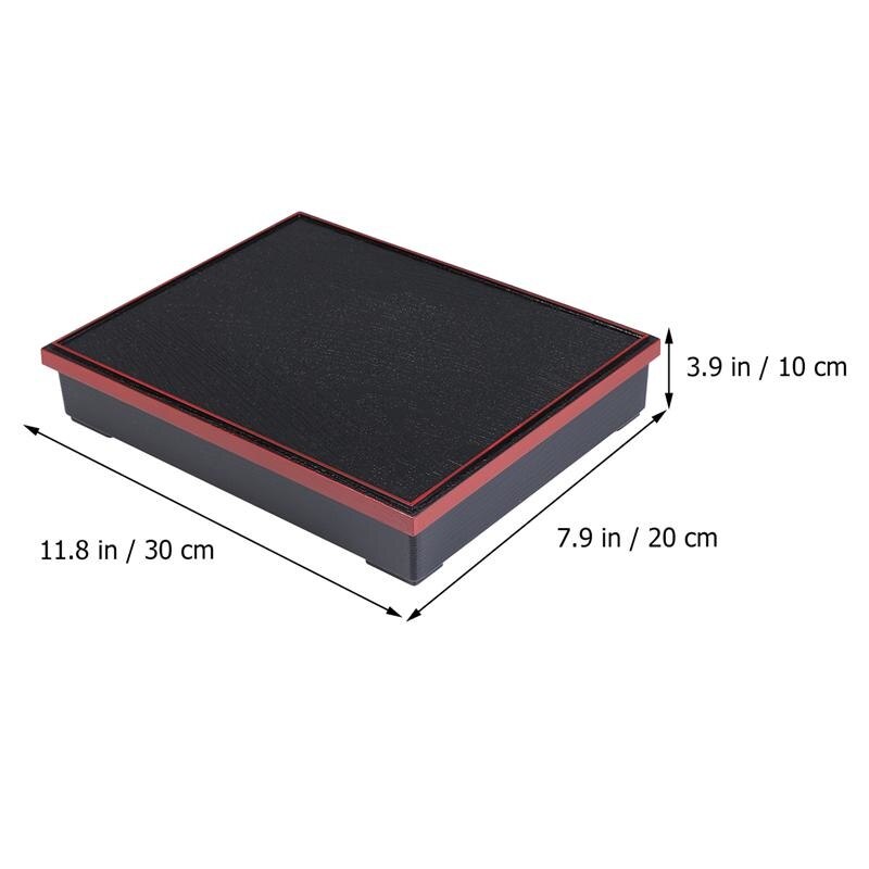 Japanese Candy Snacks Box Bento Lunch Box Containers With 5 Compartments Plastic Storage Containers Square Sushi Meal Prep Box: Black