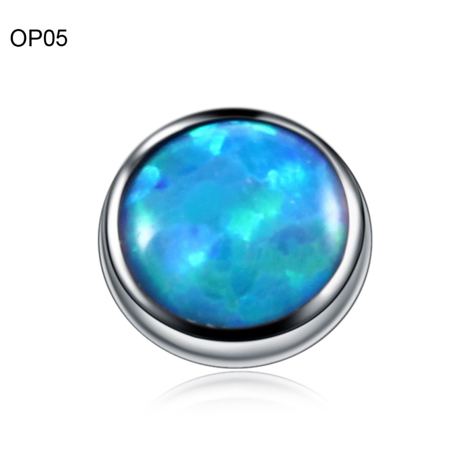 1 pieza G23 Piercing de titanio Micro Dermal CZ gema Micro ancla dérmica cristal Top Piercings dérmicos Piercing de superficie 14G joyería del cuerpo: Blue