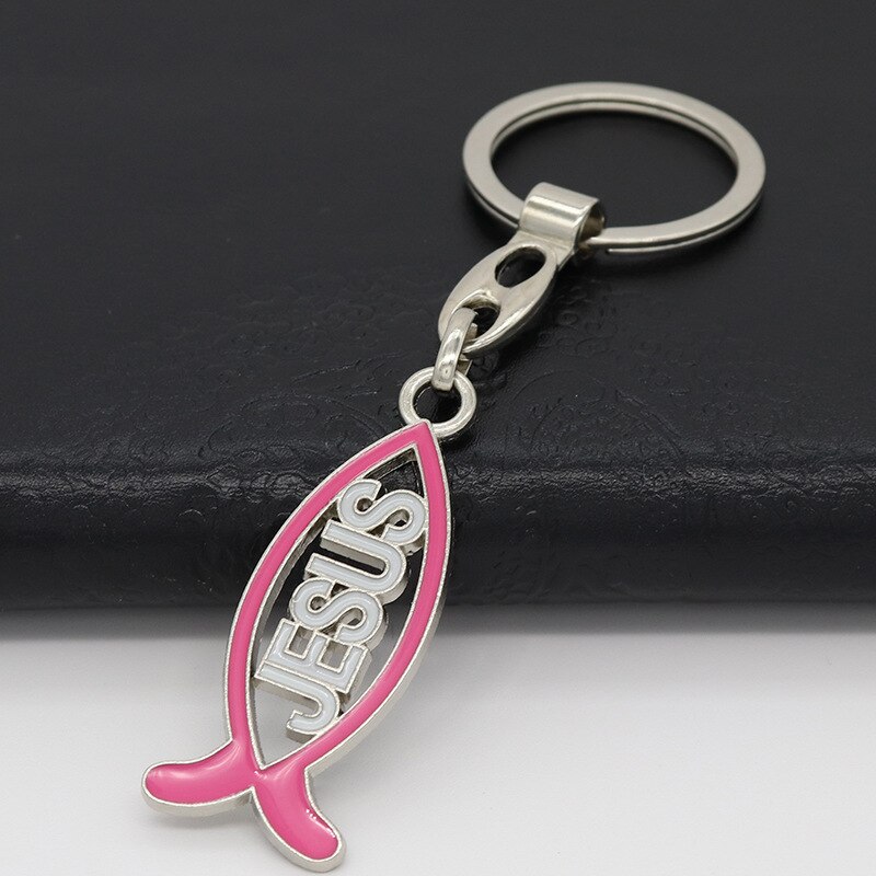 Heymamba religiös fisk nyckelring jesus charm hänge katolsk hem kapell dekor kristen kyrka souvenir