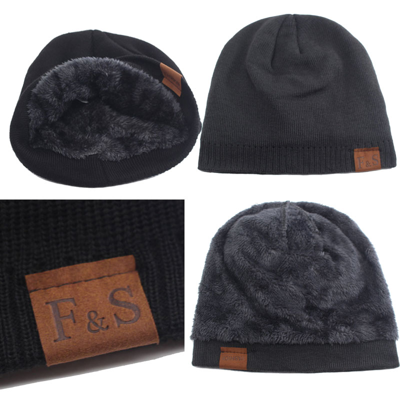 Märke skullies mössor herr stickad mössa vinter mössor för män dam keps vinter mössa gorro tjock varm huva herr vintermössa