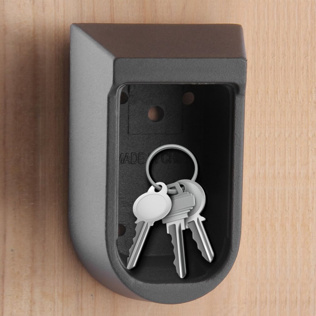 Outdoor Wall Mount Spare Key Safe Box Lock Holder Water Weatherproof Push Button Combination Mounted Key Storage Security Lock