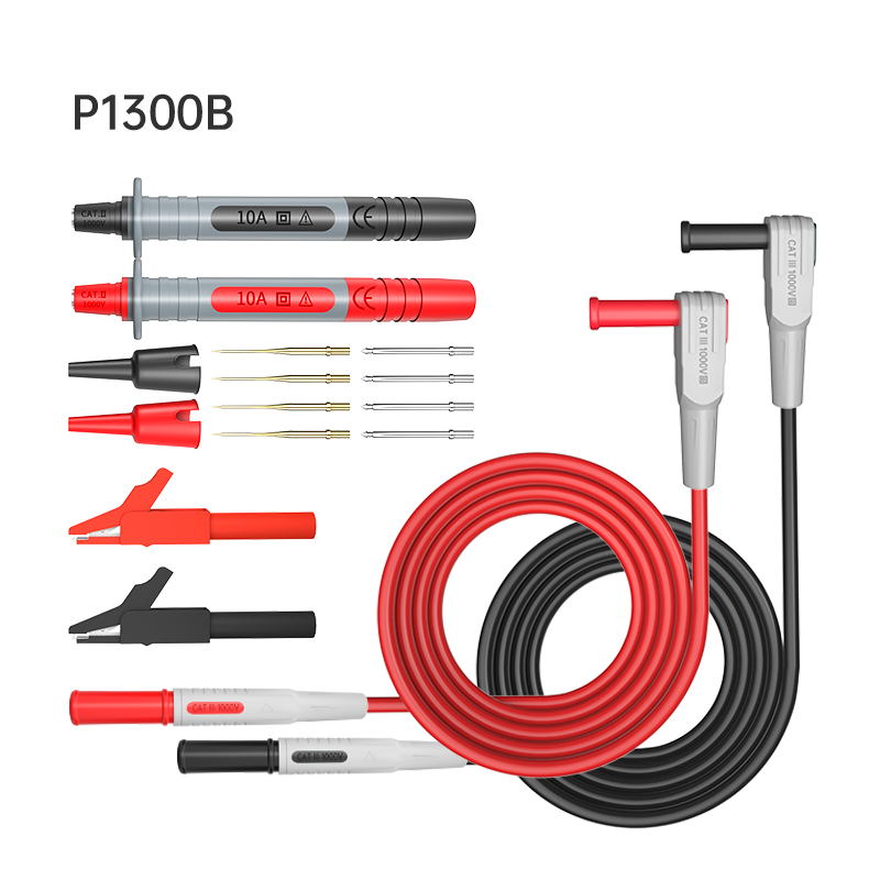 Jxsinone P1300 Serie Vervangbare Multimeter Probe Probes Test Haak & Test Lead Kit 4Mm Banana Plug Alligator Clip Automotive tool