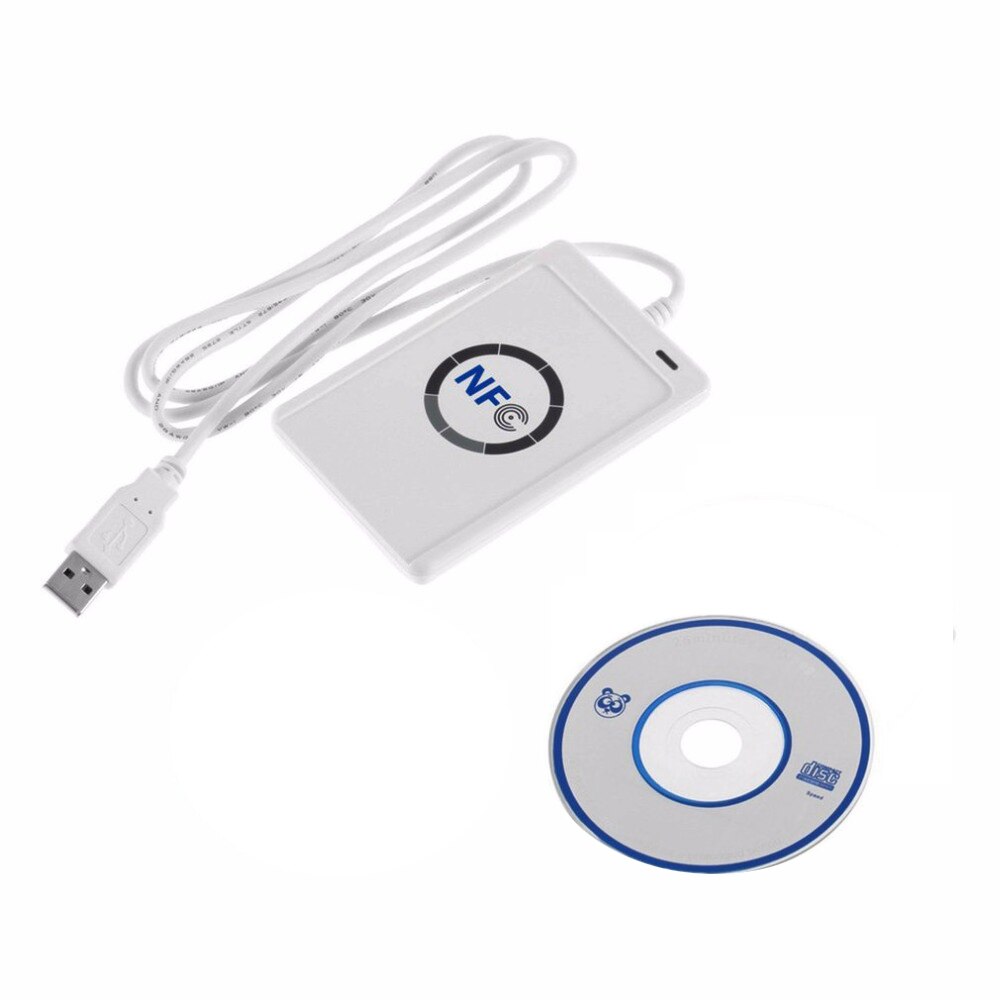 Adaptador portátil NFC RFID lector critor ACR122U ISO 14443A/B Software en blanco lector de