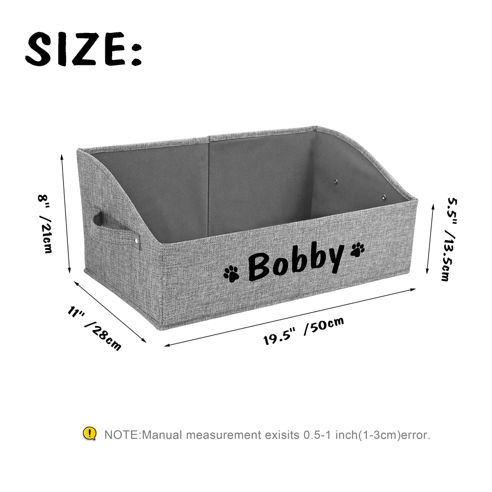 Custom Hond Speelgoed Opbergdoos Opvouwbare Kat Honden Opbergmand Gratis Print Naam Paw Pet Organizer Manden Voor Honden Katten Huisdier Benodigdheden