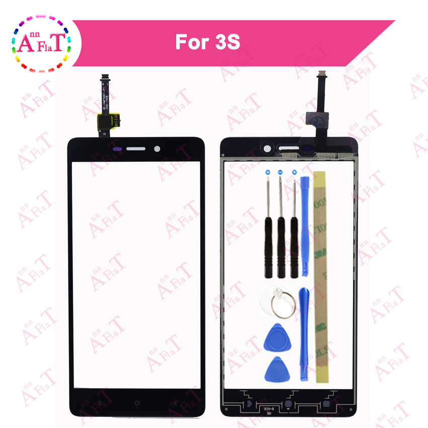 5,0 "para Xiaomi Redmi 3 S 3 s táctil digitalizador Sensor frontal de vidrio Panel de pantalla táctil de reemplazo de