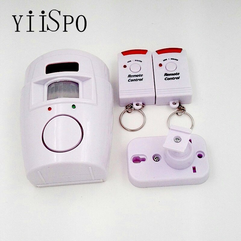 YiiSPO IR Infrarood Beveiliging Sensor Detector Met 2 Afstandsbediening Draadloze IR Infrarood Motion Sensor Alarm Security Detector