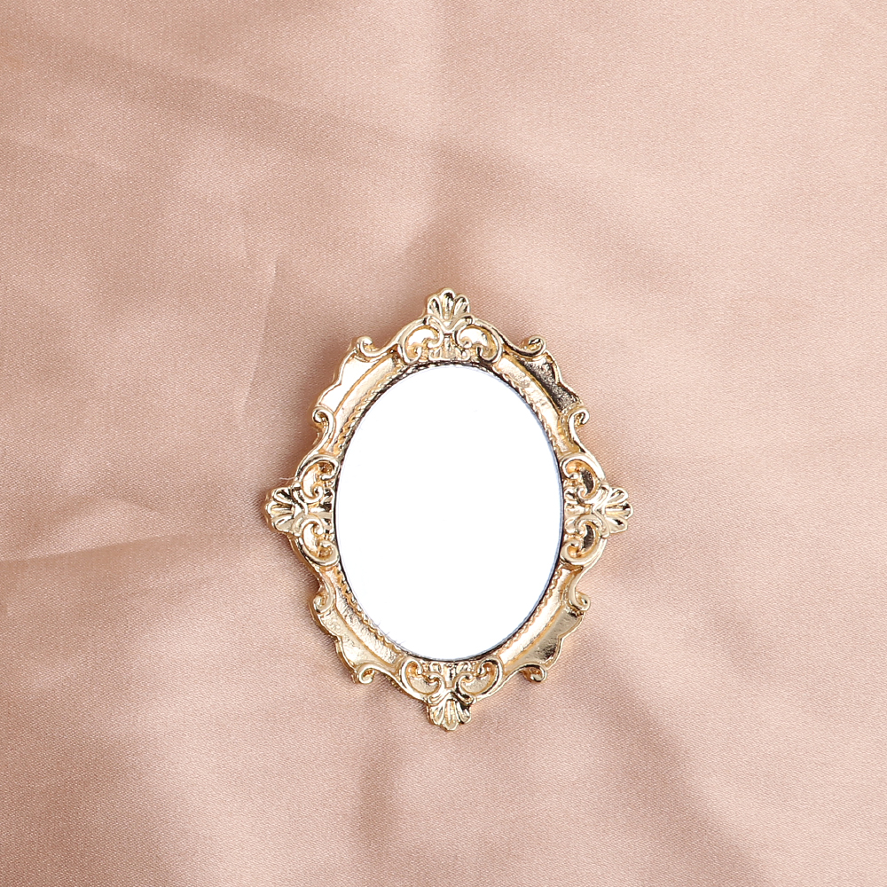 klasyczny złoto drzazga lustro metalowe broszki dla kobiet eleganckie barokowe malowanie broszka przypinki damska biżuteria akcesoria prezenty: złoty kolor