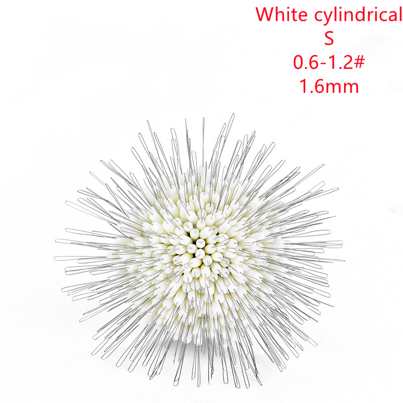 300 unids/lote de tapón de goma transparente flotador S M L tapón Bobber de pesca flotador cilíndrico Space Bean Fish Line Accesorios: white cylindrical S