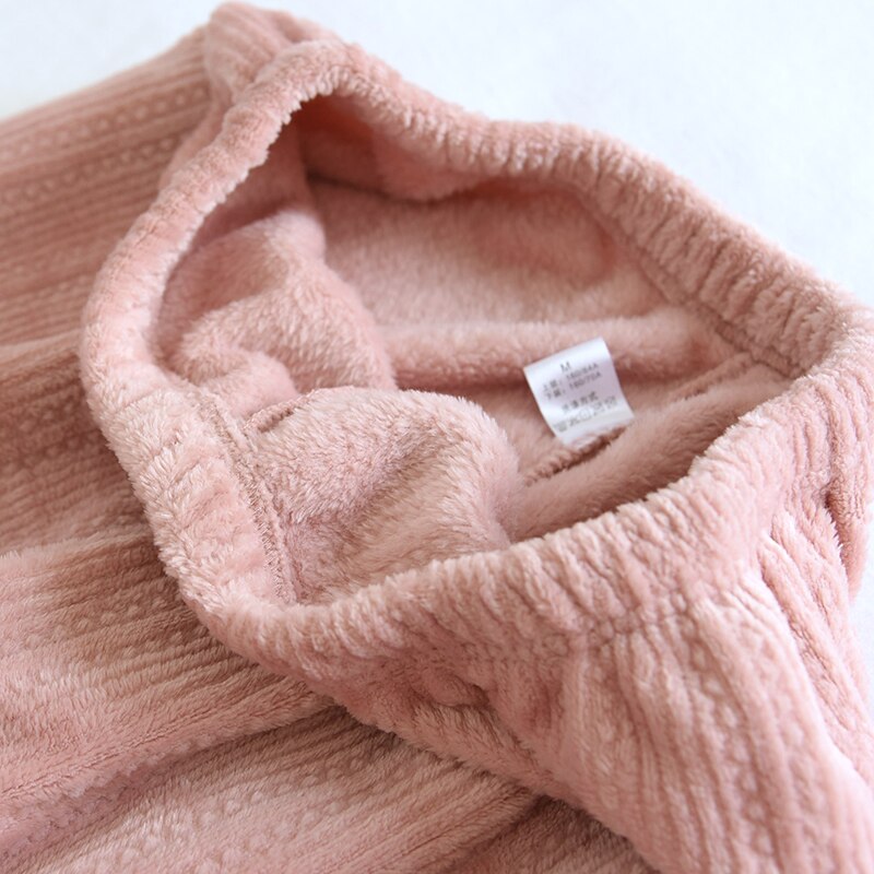Pijamas gruesas de franela para mujer, ropa de dormir de invierno, Pijama de salón, traje de manga larga, conjunto de ropa de casa