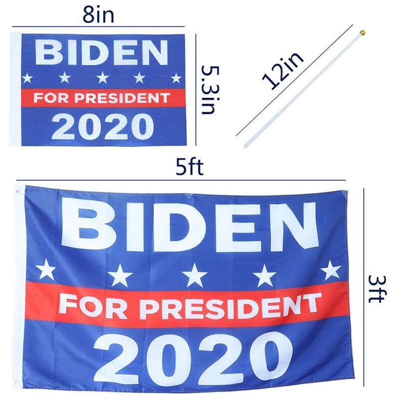 11PCS Presidential Hand-Waving Flags Suitable for Party Decoration, Parades, Election Day Celebrations