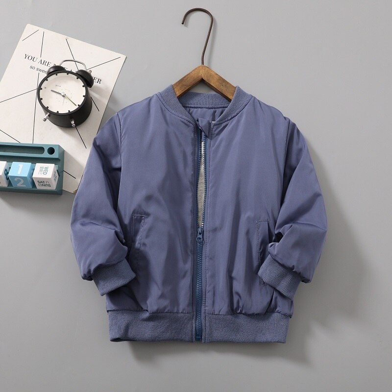 Veste chaude rembourrée en coton pour bébé fille et garçon, manteau de printemps-automne, vêtements d'extérieur, 3-12 ans: blue / 5T