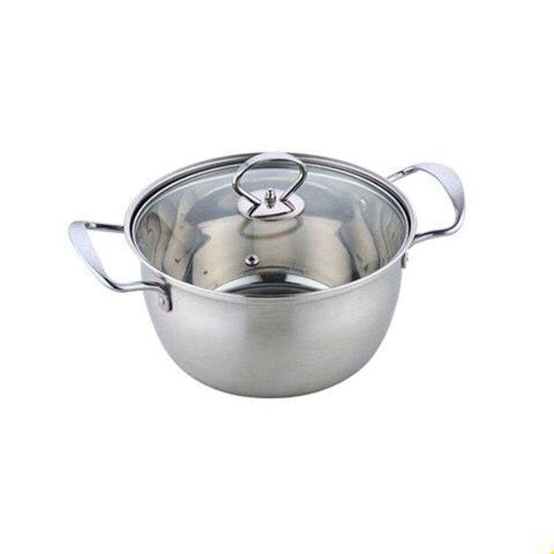 Rustfritt stål gryte 1.5l-4l dobbel bunn suppe gryte ikke-magnetisk matlaging allsidig kokekar non-stick panne generelt bruk hotpot: 18cm