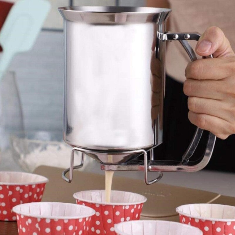 Handheld Pancake Batter Dispenser With Measuring Label