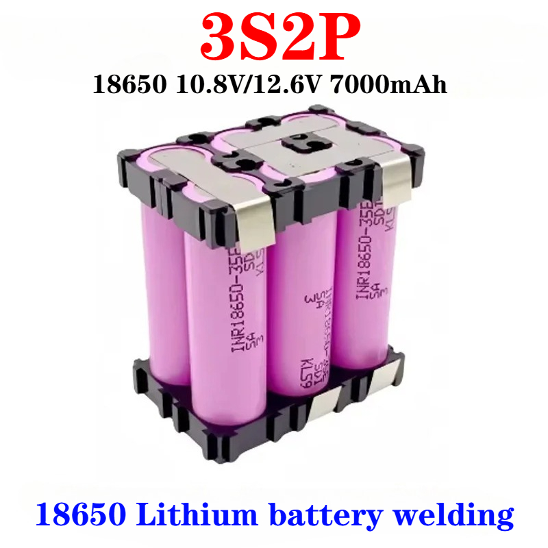 Paquete de batería de litio 18650 18650-35e personalizado 7,4 V ~ 25,2 V 3500MAH/7000MAH 2S1P 2S2P 3S1P 3S2P-6S1P 6S2P soldadura de batería 6S2P: Beige