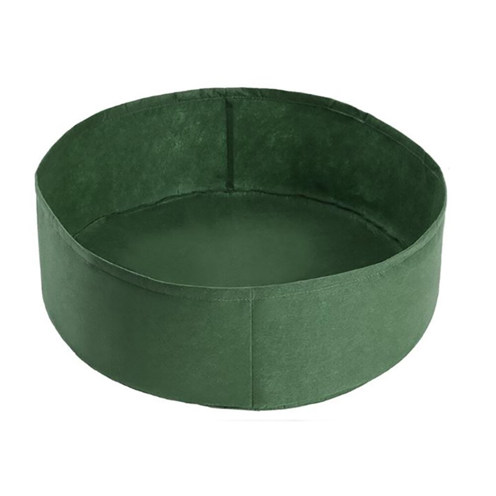 Tkanina worek ogrodowy podniesiona rosnąca torba łóżko ogrodowe okrągły pojemnik robić sadzenia rosną torby oddychająca doniczka robić roślin doniczka robić rozsad: Green92x30cm