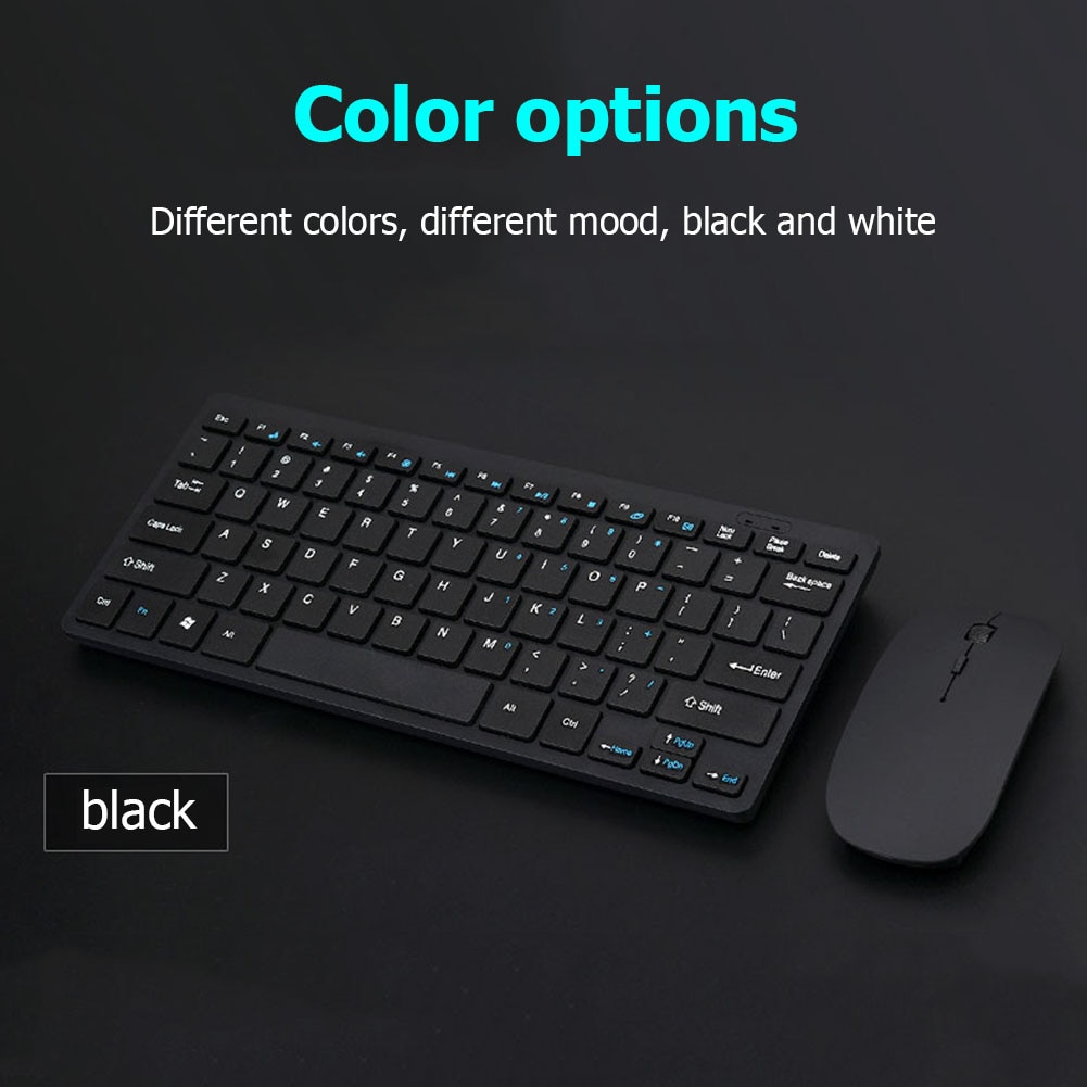 Keyboard Mouse Combos Wireless 2.4G 77 Keys Keyboard 1600DPI Silent Optical Mouse Combo for Laptop PC Home Office