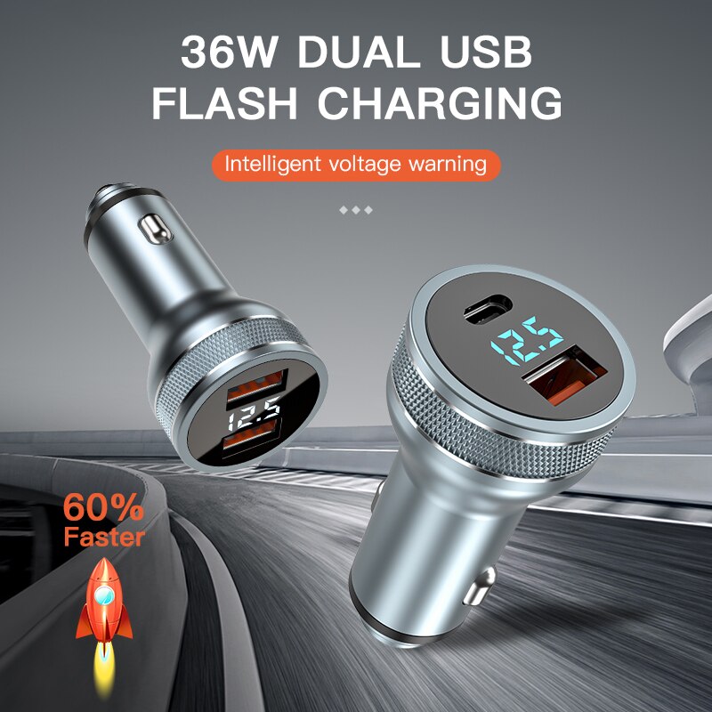 Kuulaa 36W Usb Car Charger Voor Xiaomi Samsung S10 QC4.0 QC3.0 Type C Pd Auto Opladen Voor Iphone 11 X Xs 8 Pd Charger