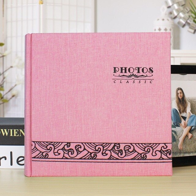 6 inch 200 gewoon fotoalbum familie fotoalbum trouwfotoalbum baby fotoalbum handgemaakt doe-het-zelf fotoalbum: Roze