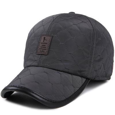 VORON Warme Winter Baseball Cap Mannen Oor Bescherming Gorro hoeden Snapbak Solid Bone Baseball cap Mannen Winter Warm voor Mannen: GRAY