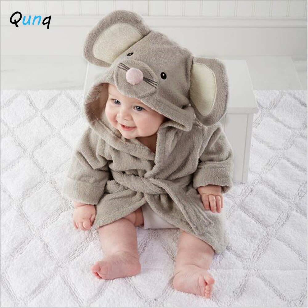 Bata de dormir con capucha para niños y niñas, ropa de dormir cálida de franela, con dibujos de animales, Otoño e Invierno