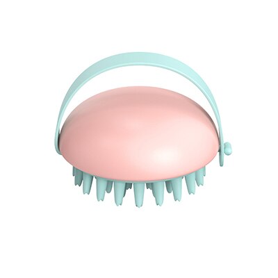 Siliconen Hoofd Body Hoofdhuid Massage Borstel Siliconen Shampoo Borstel Haar Wassen Kam Douche Borstel Bad Spa Massage Borstel Haar Borstel: Pink