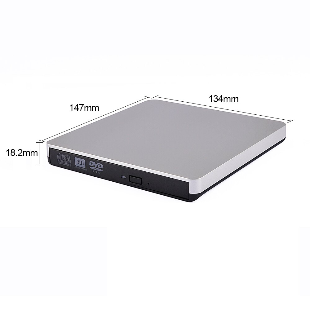 Ultra Slim Externe USB 3.0 Hoge Snelheid CD-RW DVD-RW Super Drive Speler Schrijver Brander voor HP ASUS DELL Samsung Lenovo, PC Laptop