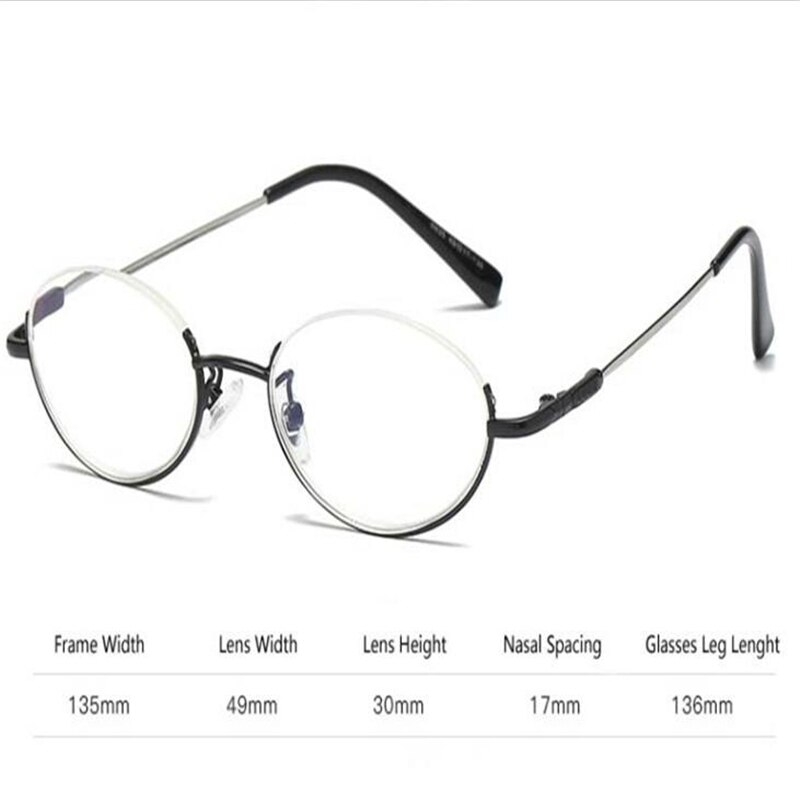 + 1,0 + 1,5 + 2,0 + 2,5 A + 4,0, gafas de sol Unisex ultraligeras con luz azul, lentes ovalados de Metal para hipermetropía