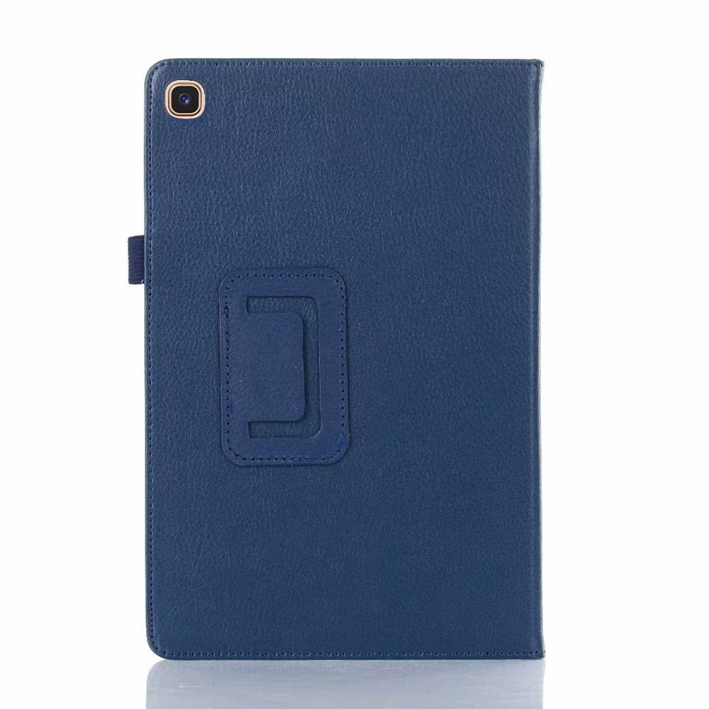 Litchi Pattern PU Leather Case for Samsung Galaxy Tab S5E 10.5 Tablet Cover for Release 10.5 Inch Tab S5E Folio Coque Cases: dark blue