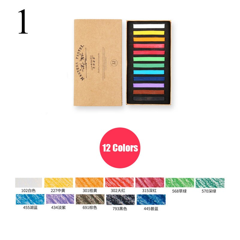 12/24/36/48 Colors Pastel Set Artist Graffiti Soft Painting Crayons For Kids School Art Stationery Supplies: 1