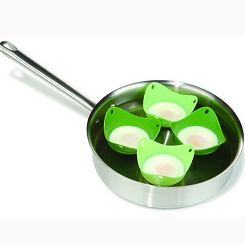 Silikon egg poacher kokk poach pods kjøkken kokekar verktøy posjert bakekopp (tilfeldig farge)
