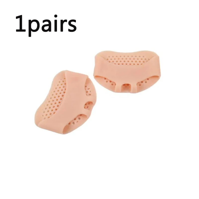 Silicone Metatarsal Pads Toe Separator Pain Relief Foot Pads Orthotics Foot Massage Insoles Forefoot Socks Foot Care Tool: Beige